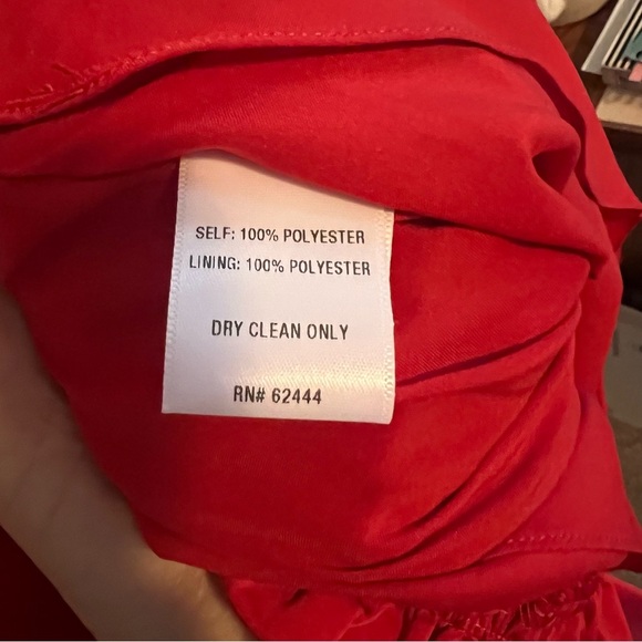 NWT Nicole Miller Collection Taffeta Shift Dress Size S Red - Picture 5 of 7